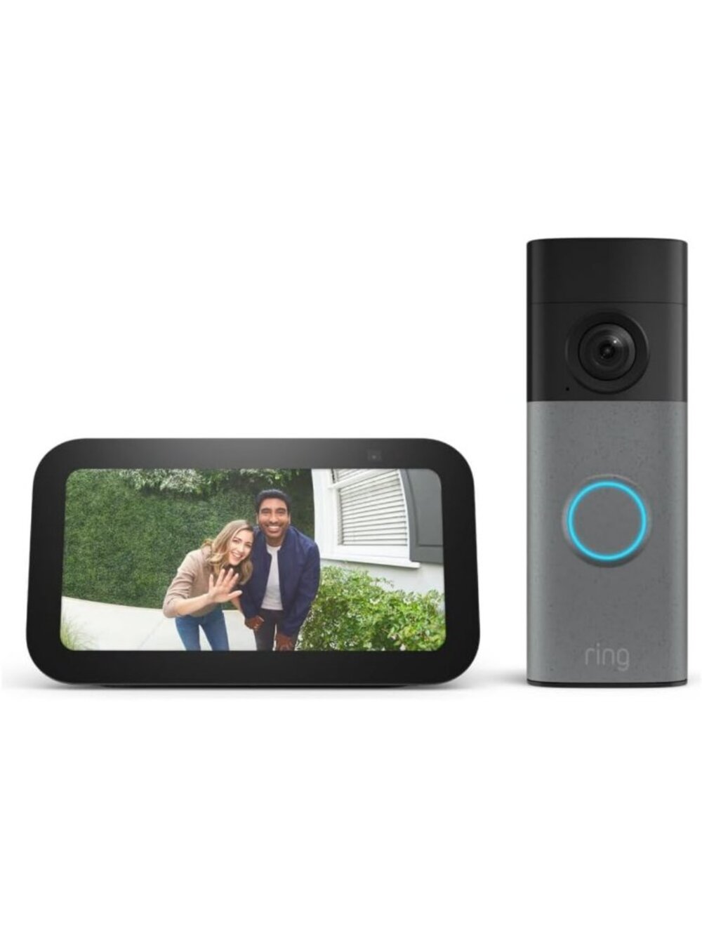 Smart Display & Battery Doorbell Bundle - Alexa, 2K Video, Enhanced Zoom, Bass